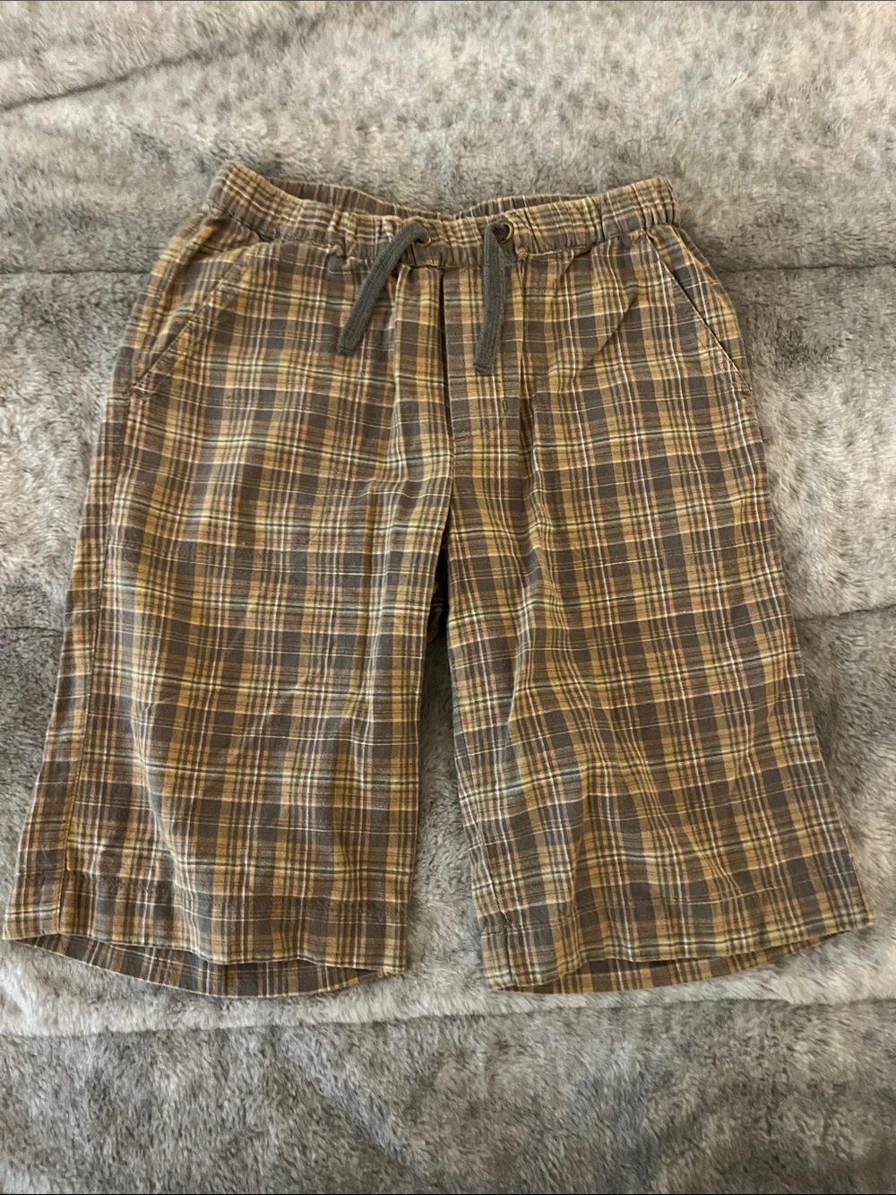 Crewcuts Plaid Elastic Waist Shorts